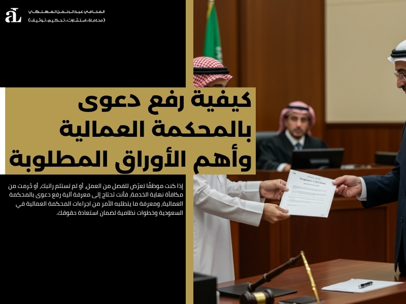 رفع دعوى بالمحكمة العمالية