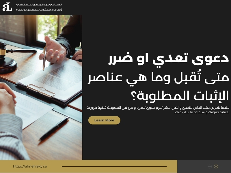 دعوى تعدي او ضرر