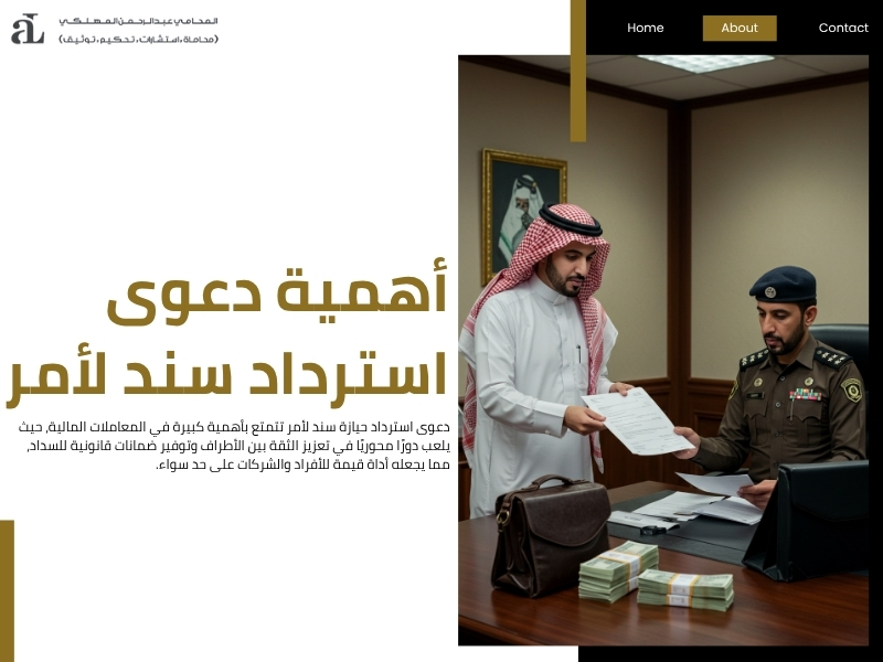 دعوى استرداد حيازة سند لأمر