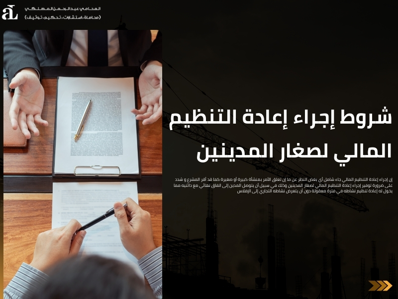 إعادة التنظيم المالي لصغار المدينين