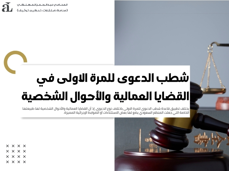 شطب الدعوى للمرة الاولى