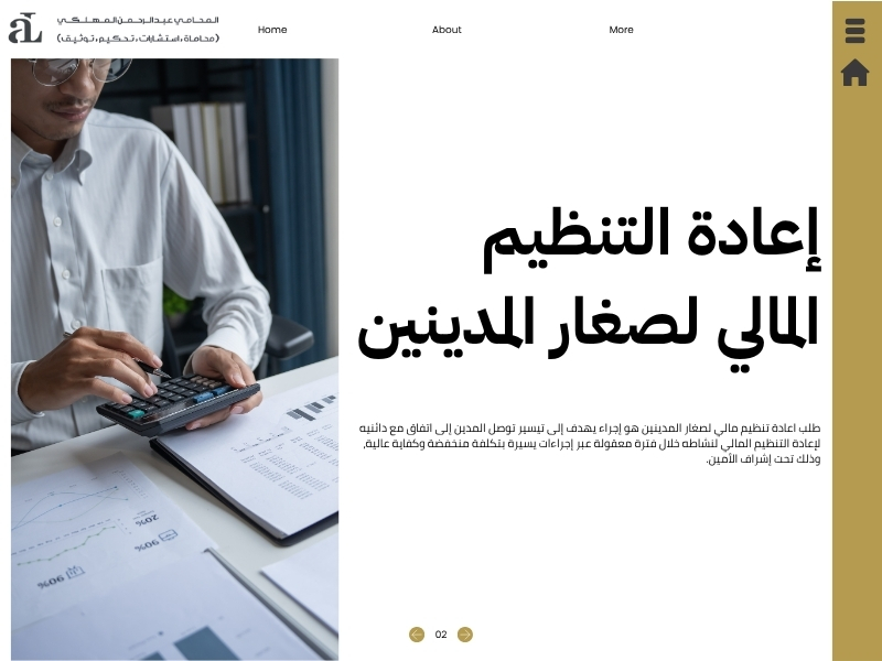 طلب اعادة تنظيم مالي