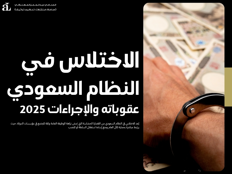 الاختلاس في النظام السعودي