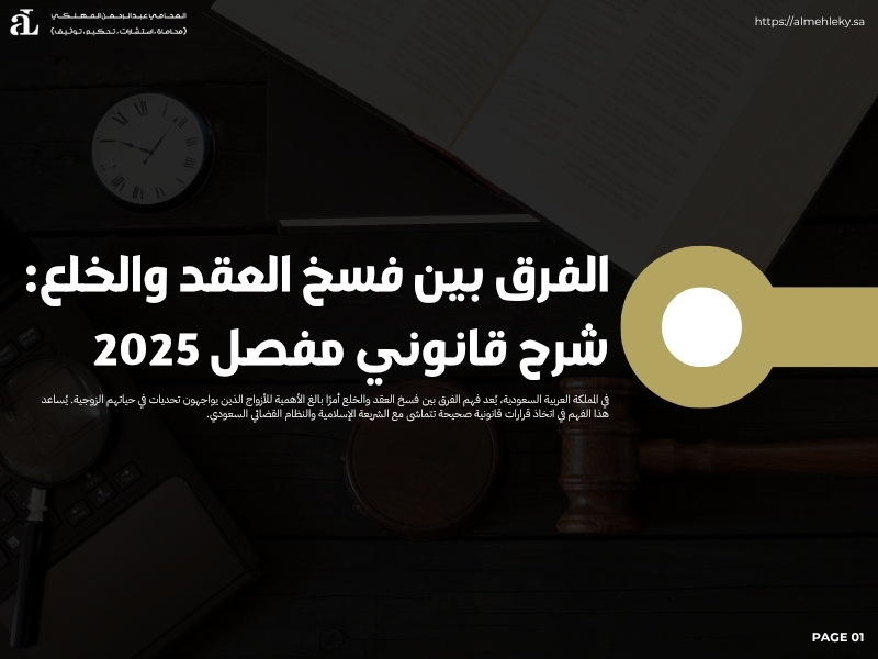 الفرق بين فسخ العقد والخلع