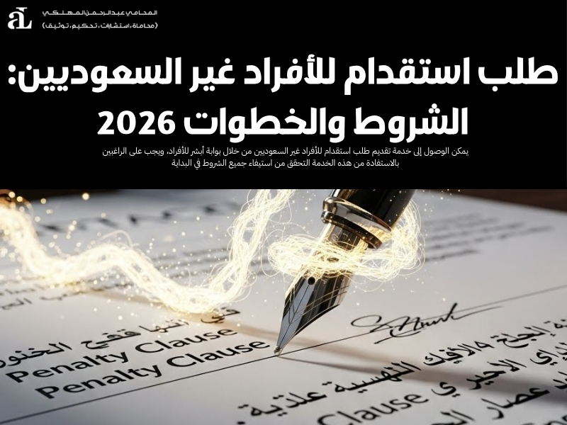 طلب استقدام للأفراد غير السعوديين