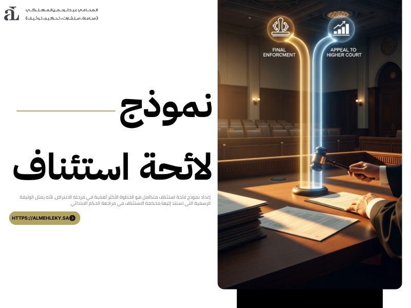 نموذج لائحة استئناف