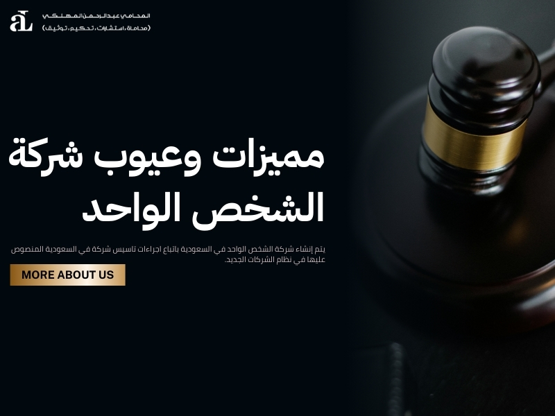 مميزات شركة الشخص الواحد