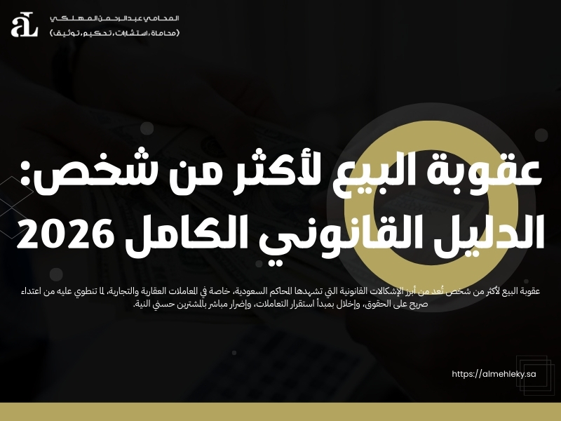 عقوبة البيع لأكثر من شخص