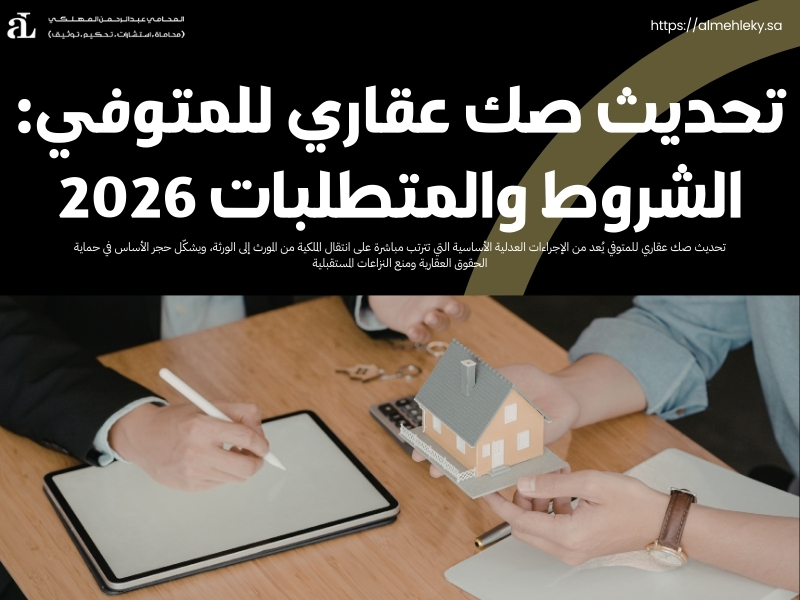 تحديث صك عقاري للمتوفي​