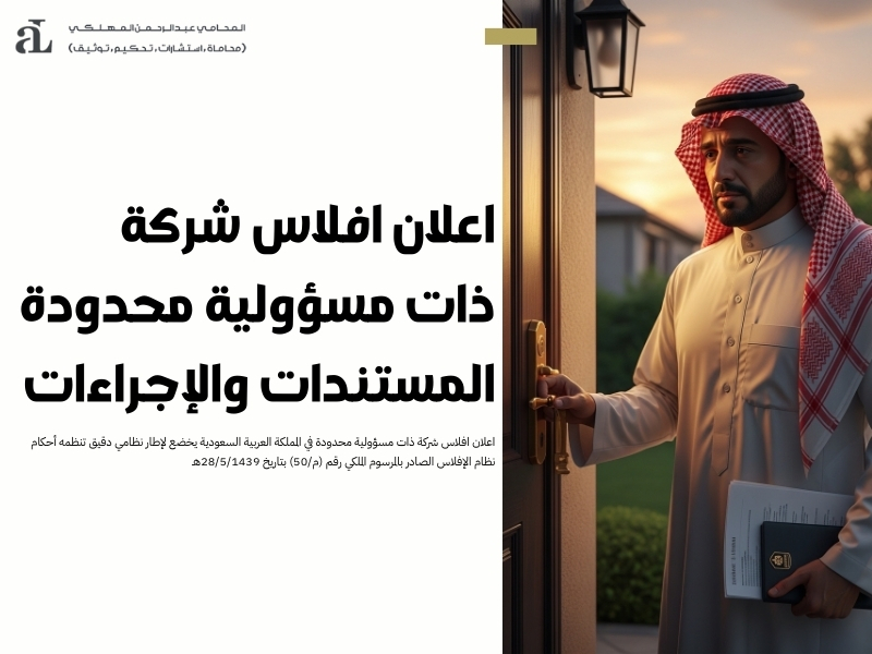 اعلان افلاس شركة ذات مسؤولية محدودة