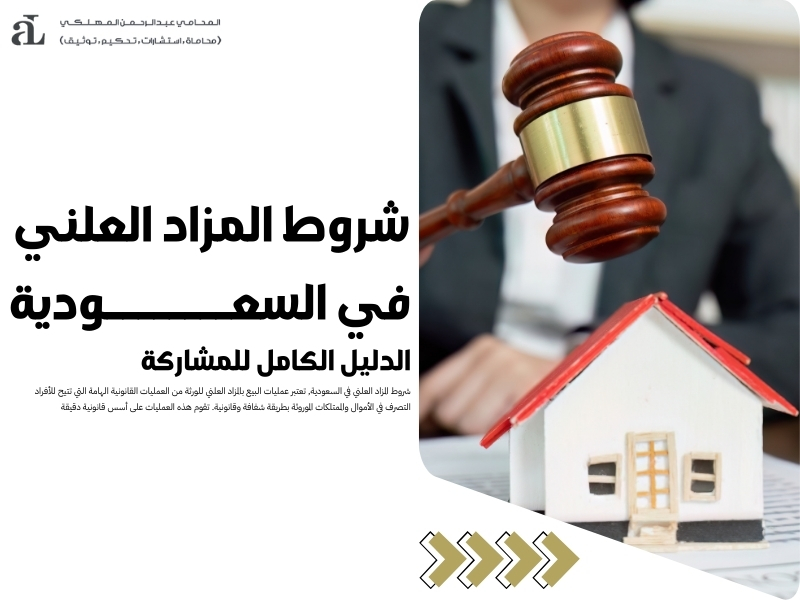 شروط المزاد العلني في السعودية