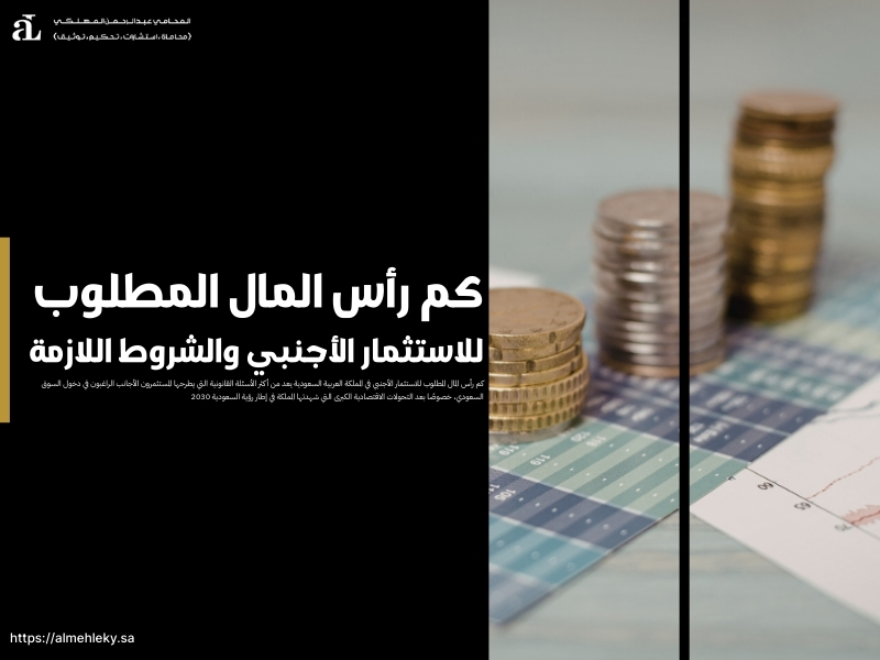 كم رأس المال المطلوب للاستثمار الأجنبي