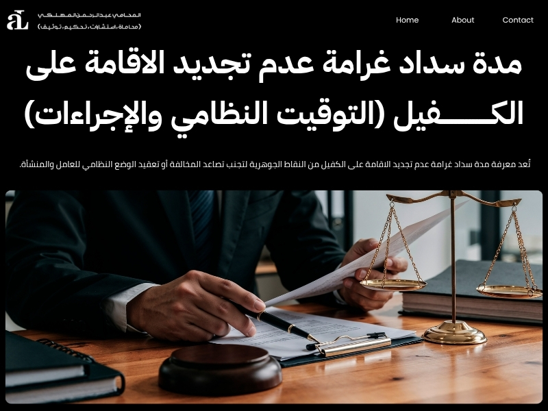 غرامة عدم تجديد الاقامة على الكفيل