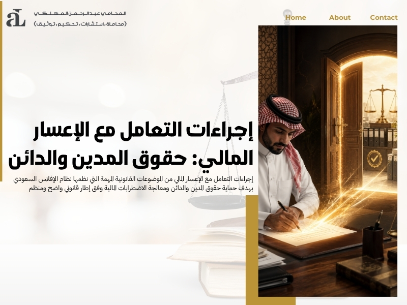 إجراءات التعامل مع الإعسار المالي